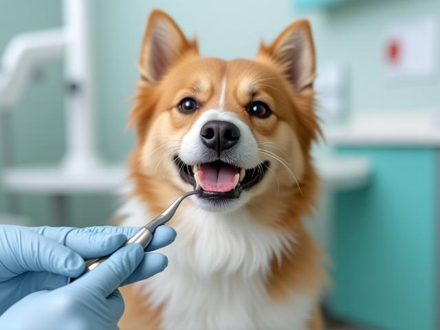 Dog teeth cleaning